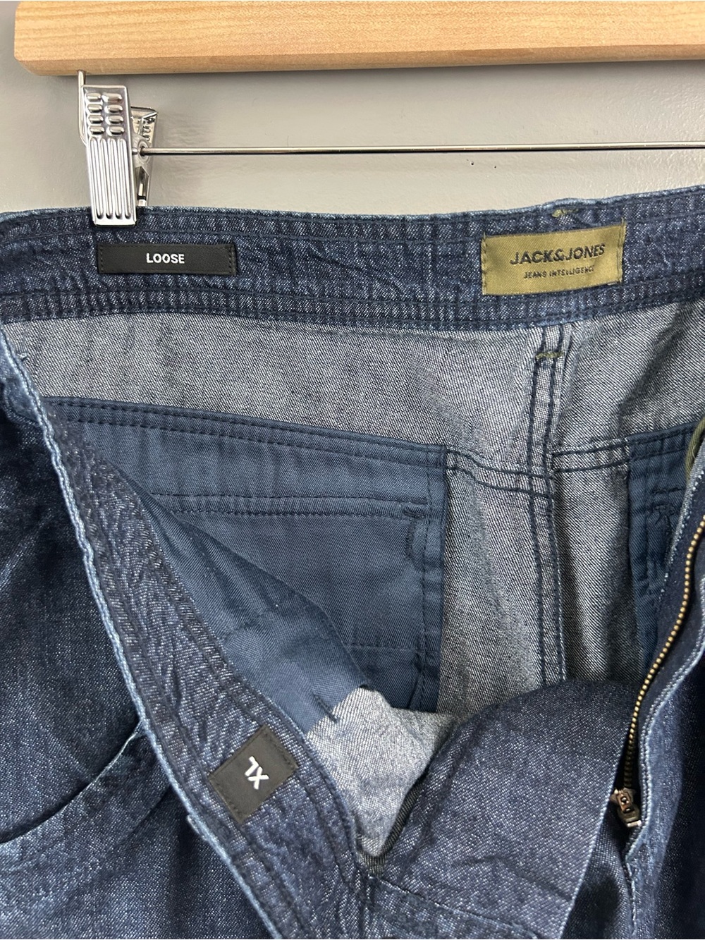 Jack & Jones Cargo Denim Shorts Dark Blue Size XL - Picture 5 of 7
